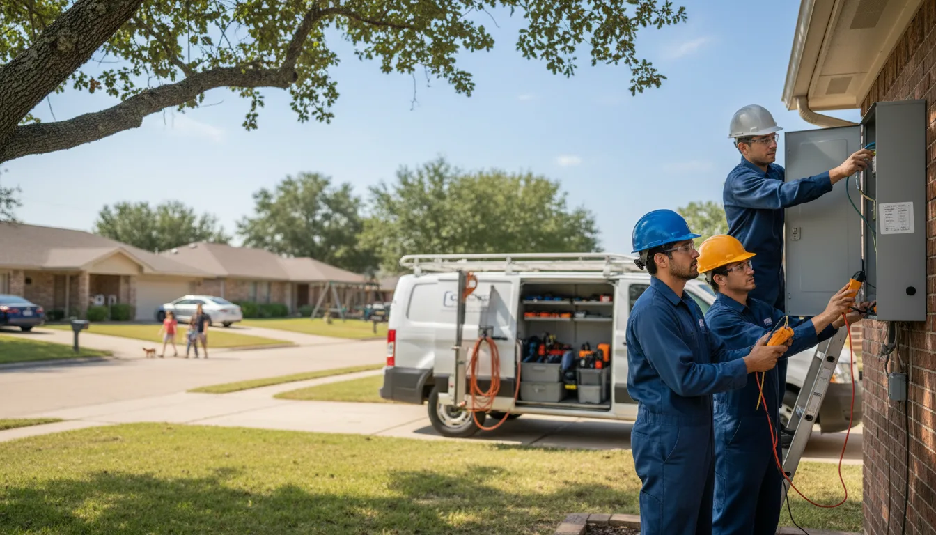 Certified electrician providing emergency electrical services in Harrold, TX